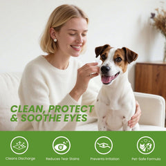 Cozura Pet Eye Wipes with chamomile Aloe soothing eye area