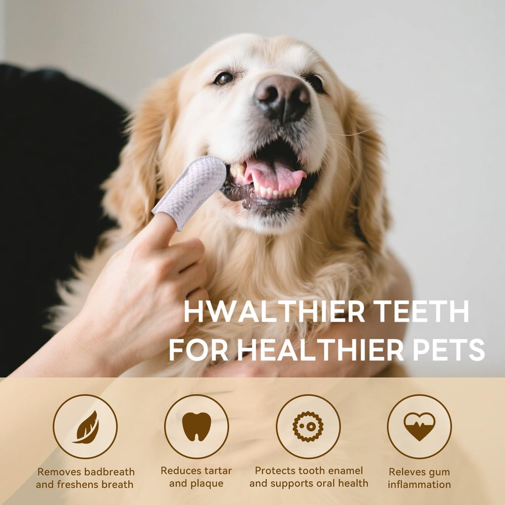 Cozura wipes shown with finger toothbrush for easy cleaning