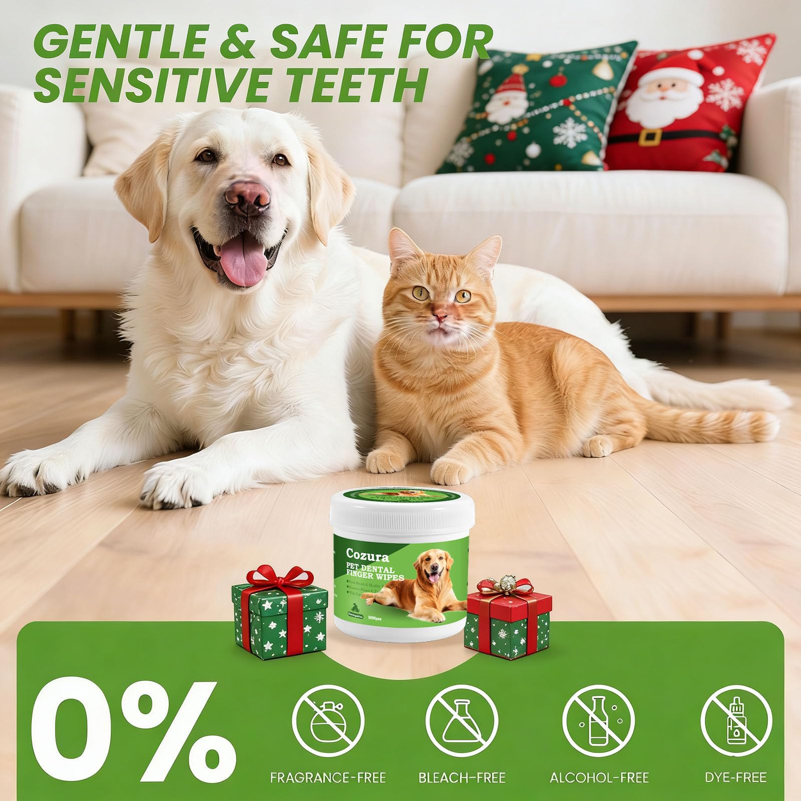 Cozura Teeth Cleaning Wipes promoting fresh breath for cuddles and daily moments