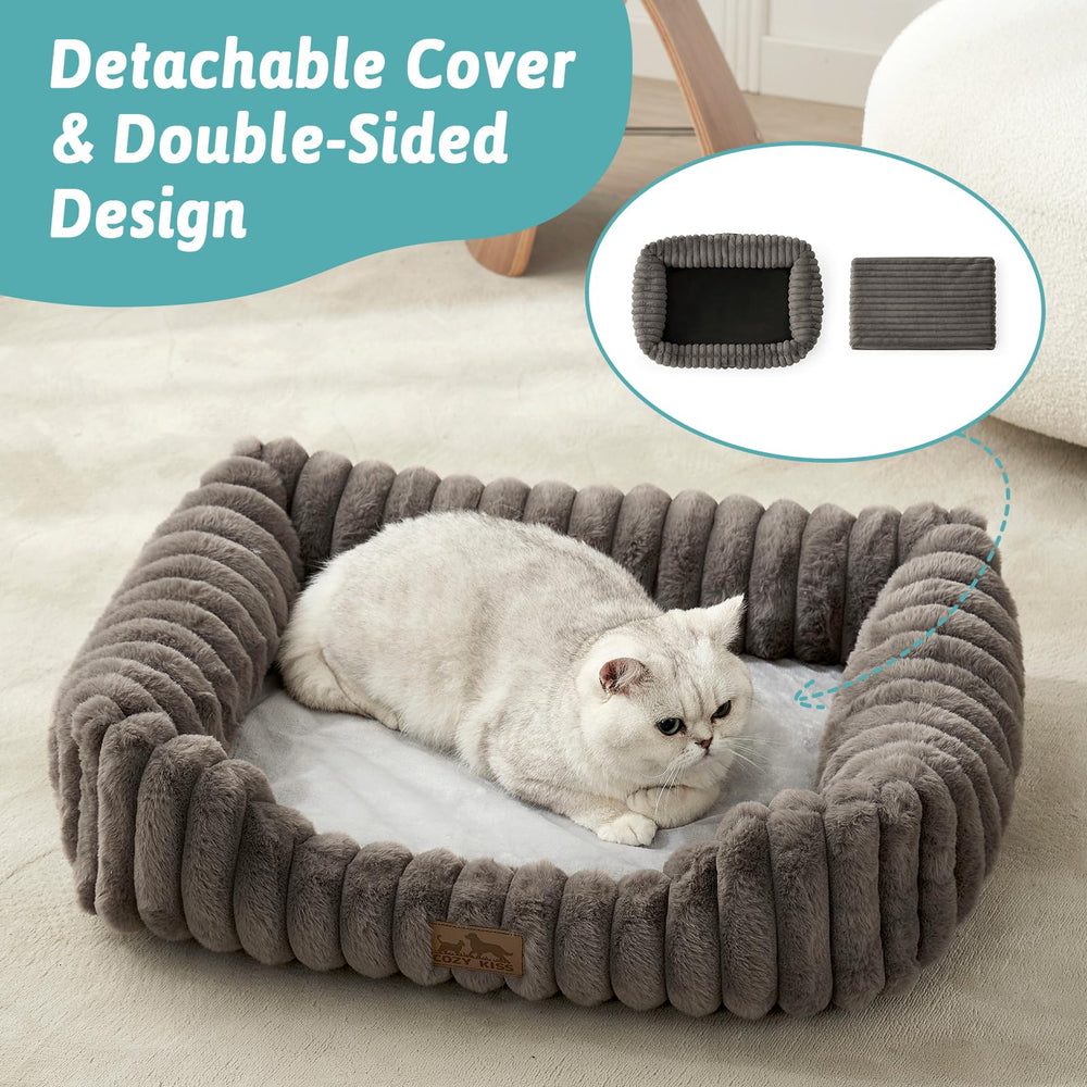 COZY KISS bed-snuggle-scene conveys ultra-plush interior for cozy naps.