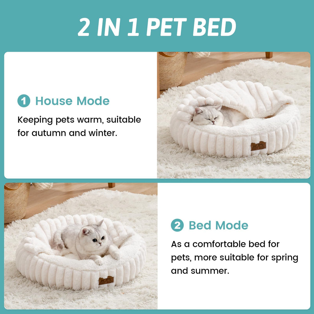 COZY KISS cat bed with non-slip bottom stays in place during play