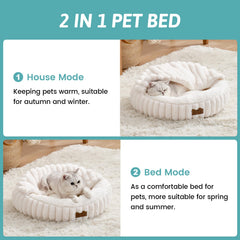 COZY KISS cat bed with non-slip bottom stays in place during play