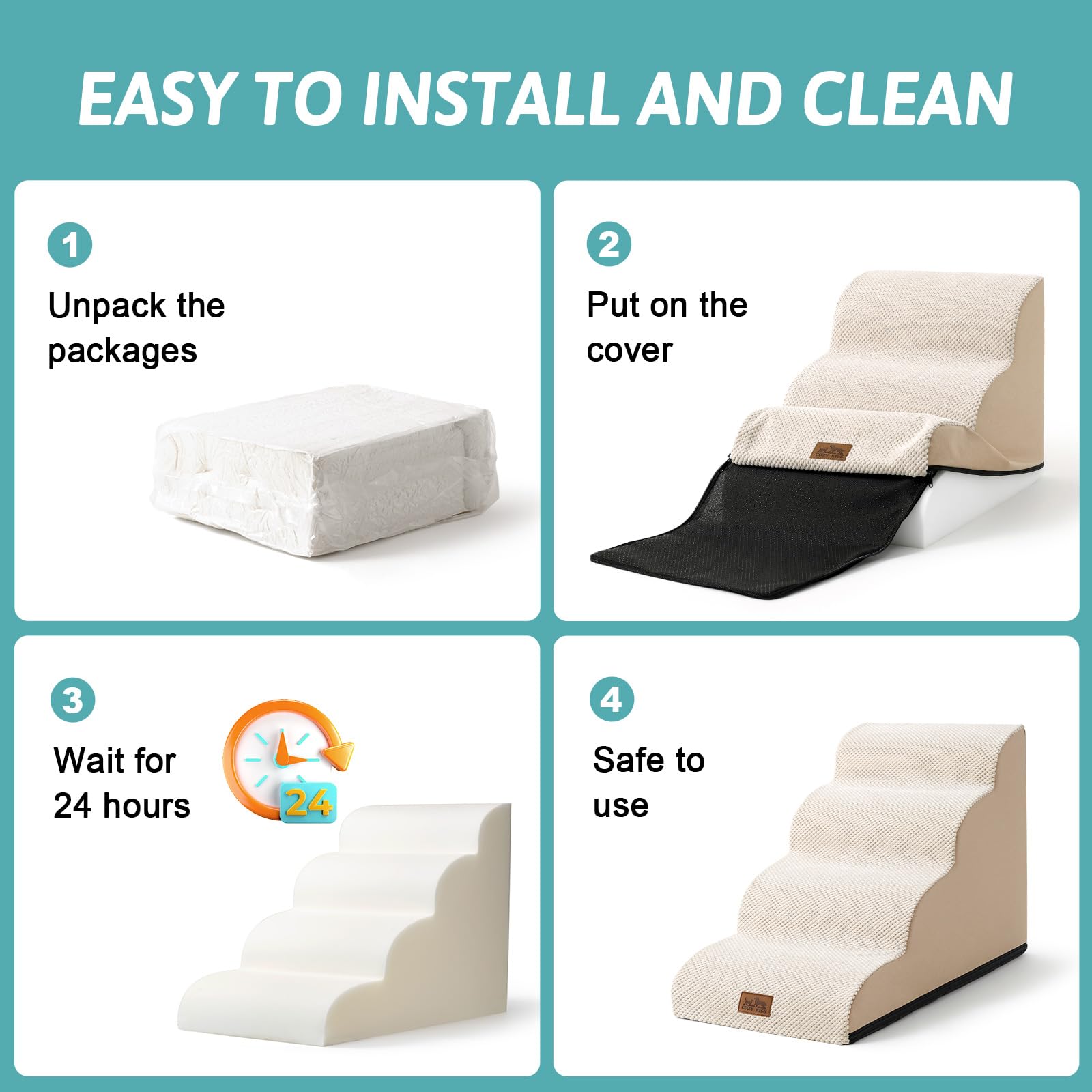 COZY KISS easy to assemble and clean for busy pet owners.