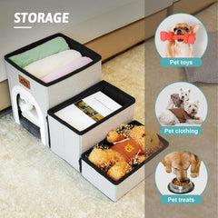COZY KISS dog stairs cat condo mattress provides cozy resting spot for pets.