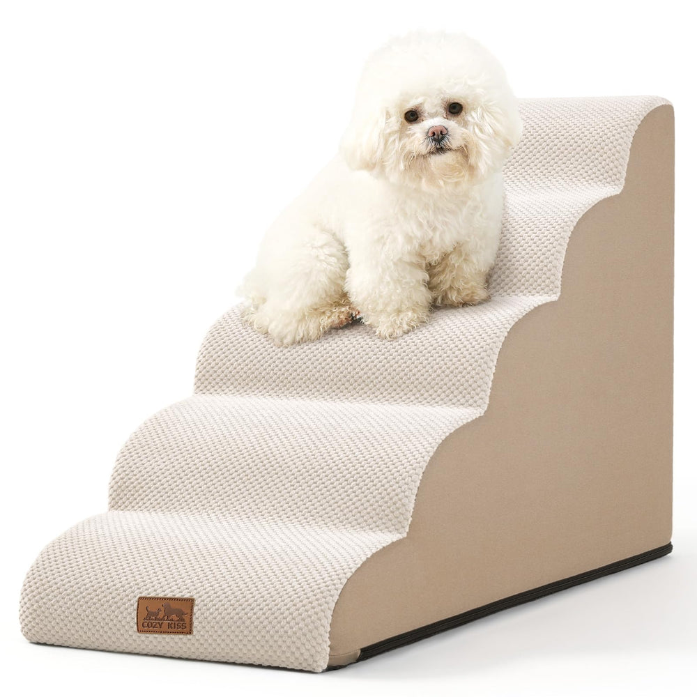 COZY KISS dog stairs curved design helps small dogs reach sofas comfortably
