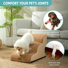 COZY KISS dog stairs curved design emphasizes ergonomic access to couches