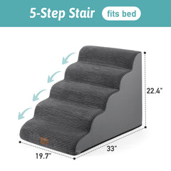 COZY KISS dog stairs curved ramp for paw comfort and gentle incline