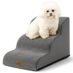 COZY KISS Dog Stairs curved-steps showing gentle ascent for small dogs.