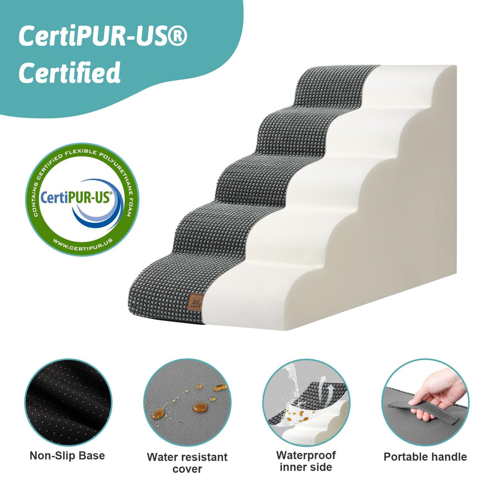 COZY KISS dog stairs five-step-high-bed design fits beds and high furniture.