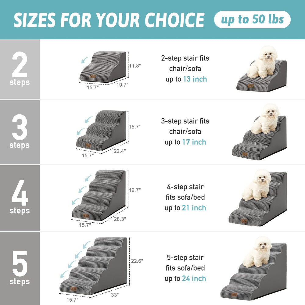 COZY KISS dog stairs foam close-up highlights high-density sponge for joint comfort