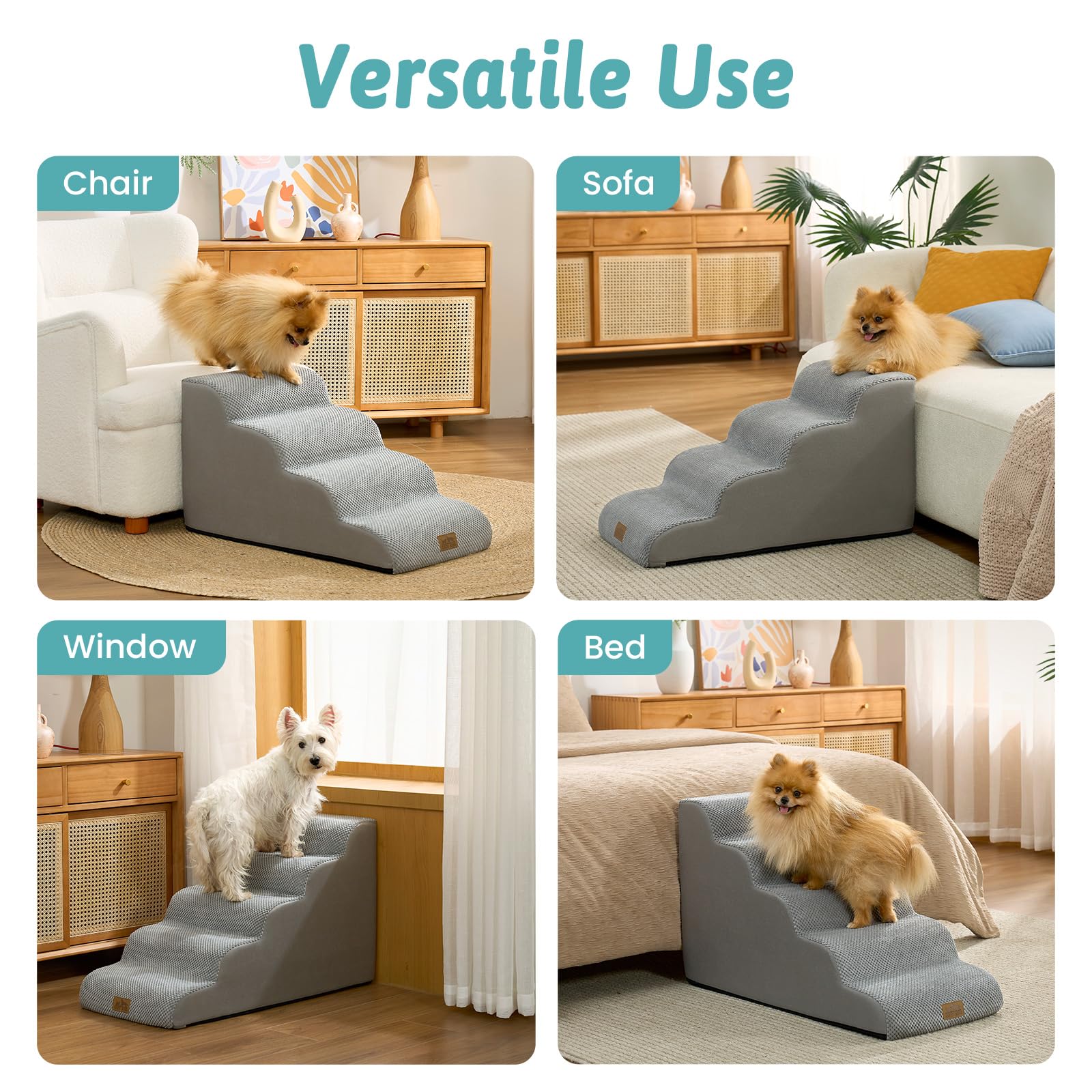 COZY KISS high-density foam core supports up to 80 pounds for pet comfort.