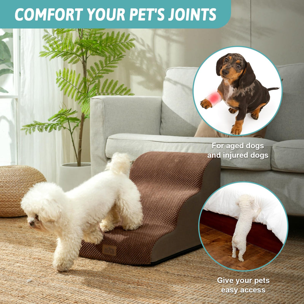 COZY KISS dog stairs leakproof surface keeps paws dry during use