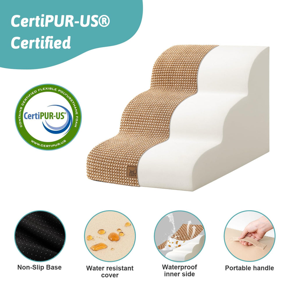 COZY KISS dog stairs non-slip base keeps pets steady on furniture