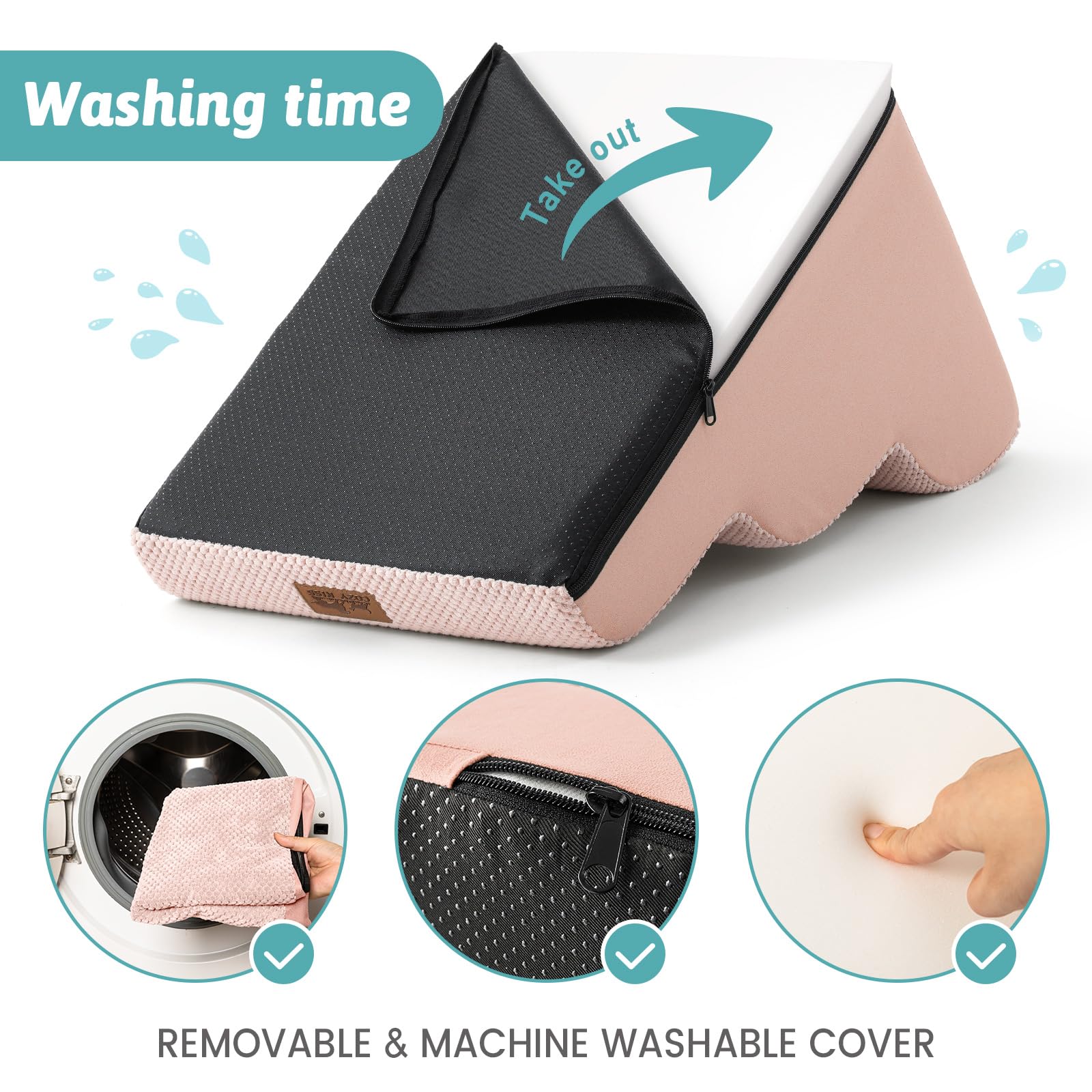 COZY KISS dog stairs outer-cover machine-washable for simple cleaning