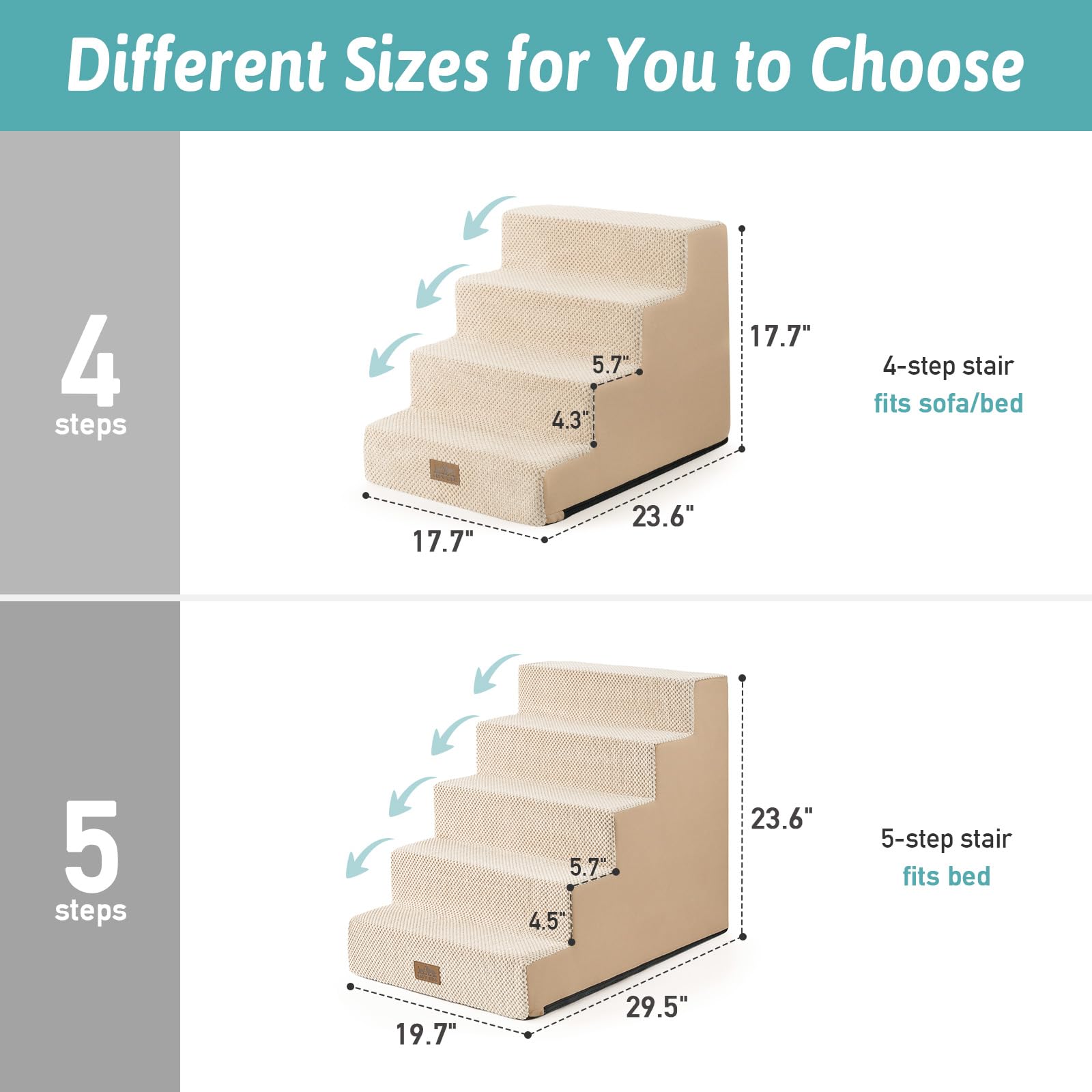 COZY KISS dog stairs removable cover demonstrates easy machine washing