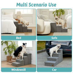 COZY KISS dog stairs storage non-slip bottom: stable footing on floors.