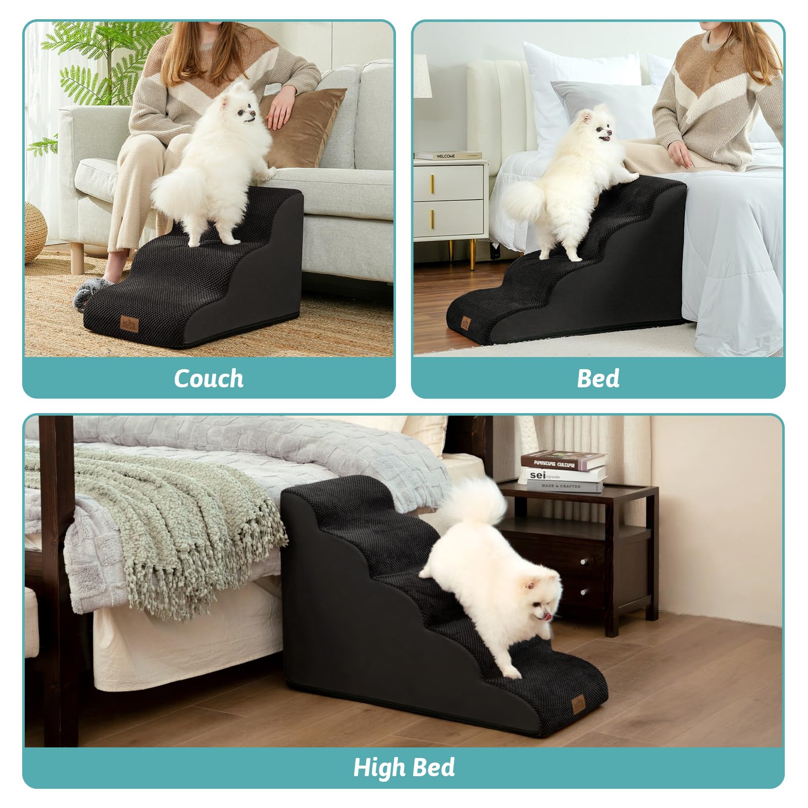 COZY KISS dog stairs vacuum-compressed packaging recovers shape after unboxing