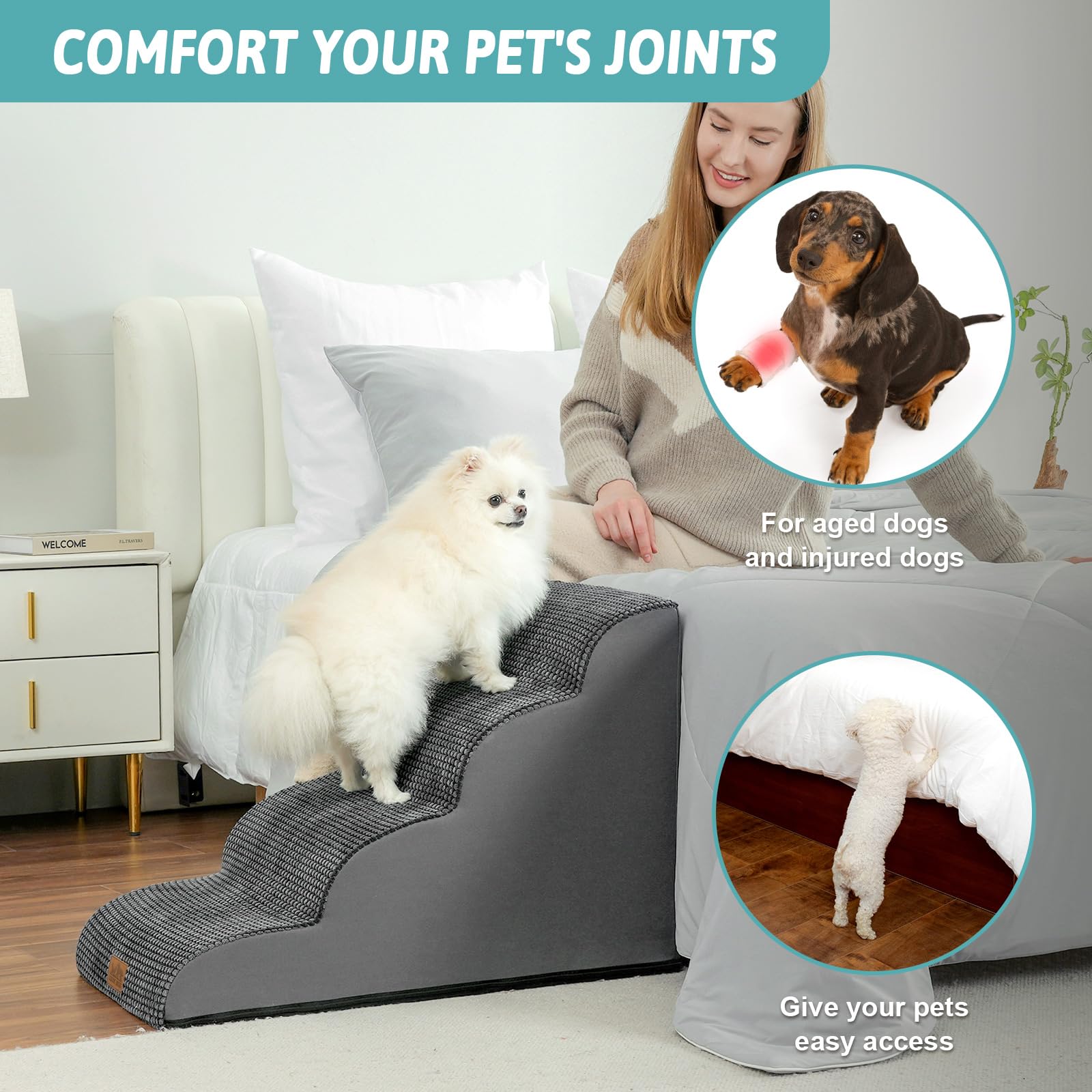 COZY KISS washable-cover design keeps stairs clean after use