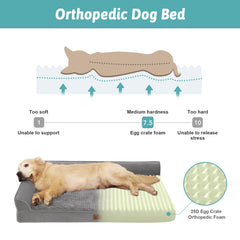 COZY KISS orthopedic bed side profile highlights bolster support for restful sleep.