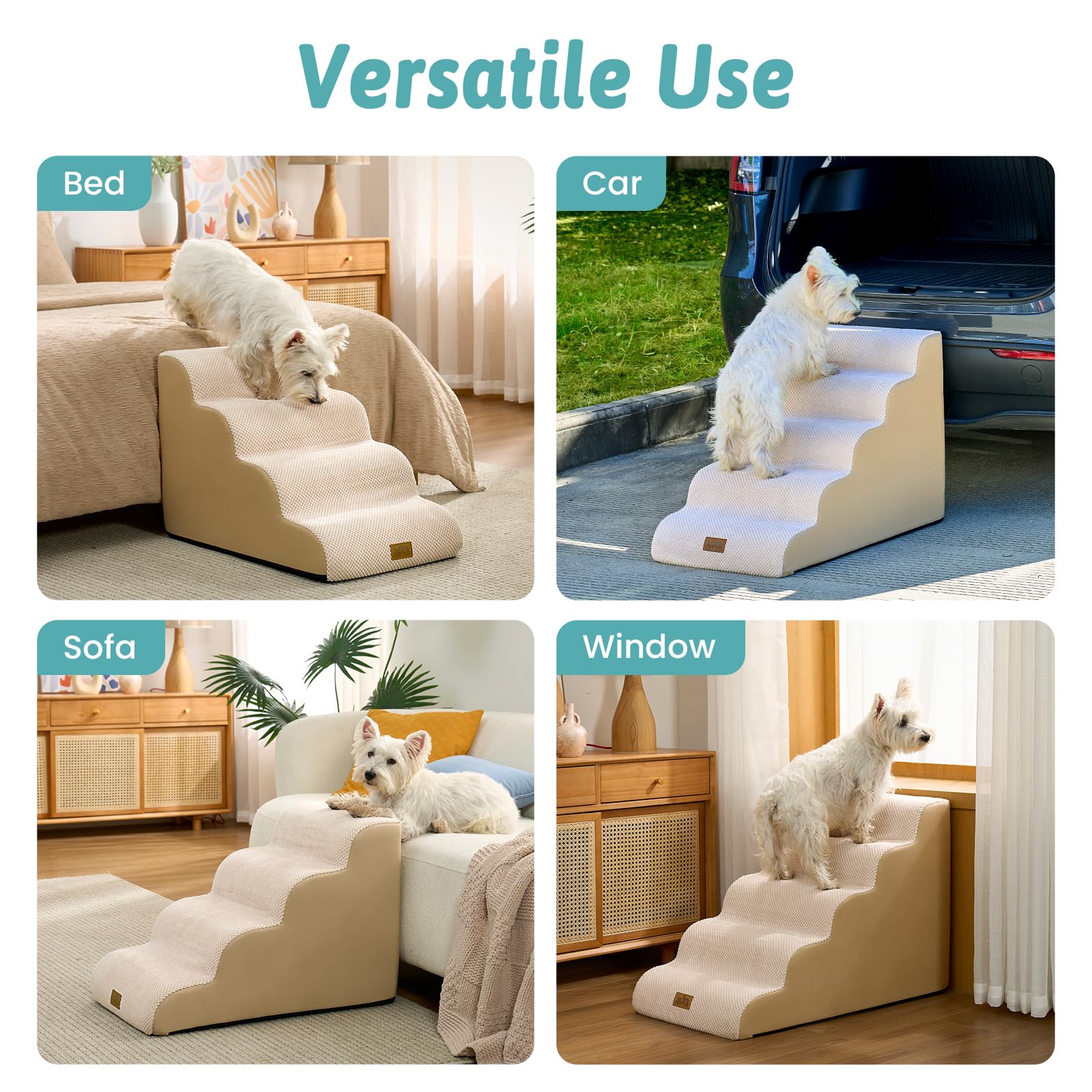 COZY KISS Wide Dog Stairs cover closeup highlights corduroy durability