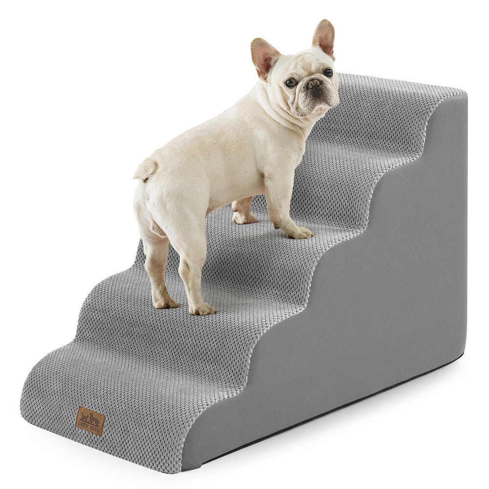 COZY KISS Wide Dog Stairs wide view for bed access.