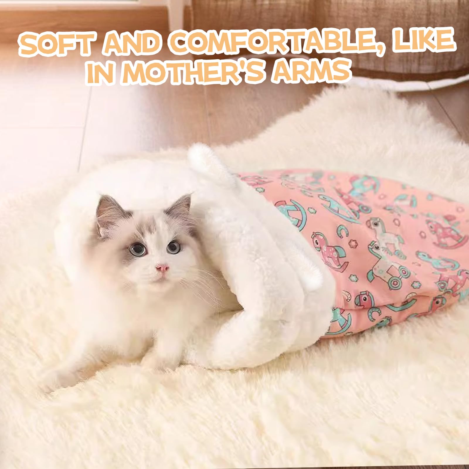 Cozy Pet Nest semi-enclosed design provides security for shy pets.
