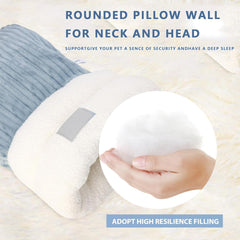 Cozy Plush Cat Sleeping Bag 360-wrap demonstrates all-around warmth for chilly nights.