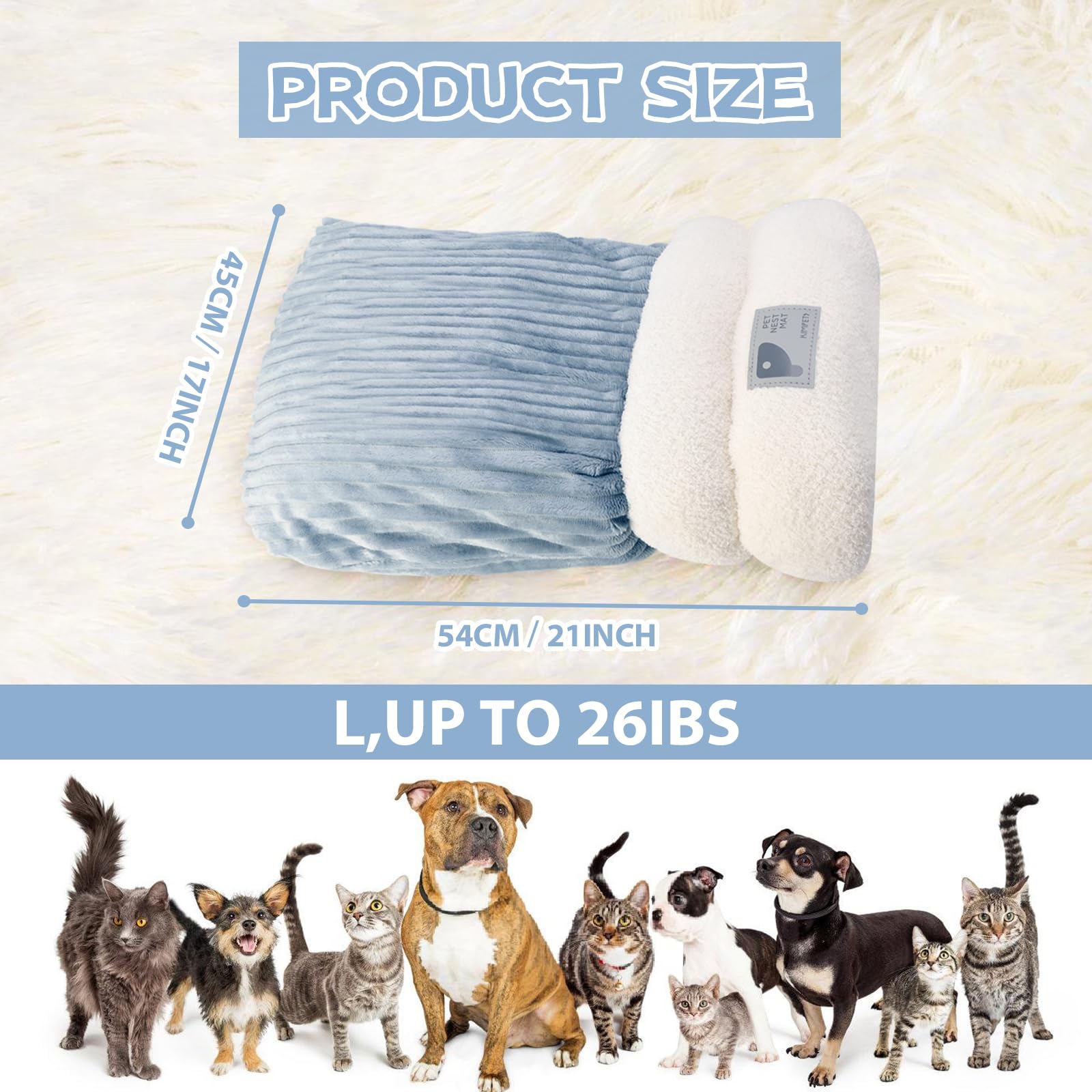 Cozy Plush Cat Sleeping Bag entry-exit view demonstrates simple access for small pets.
