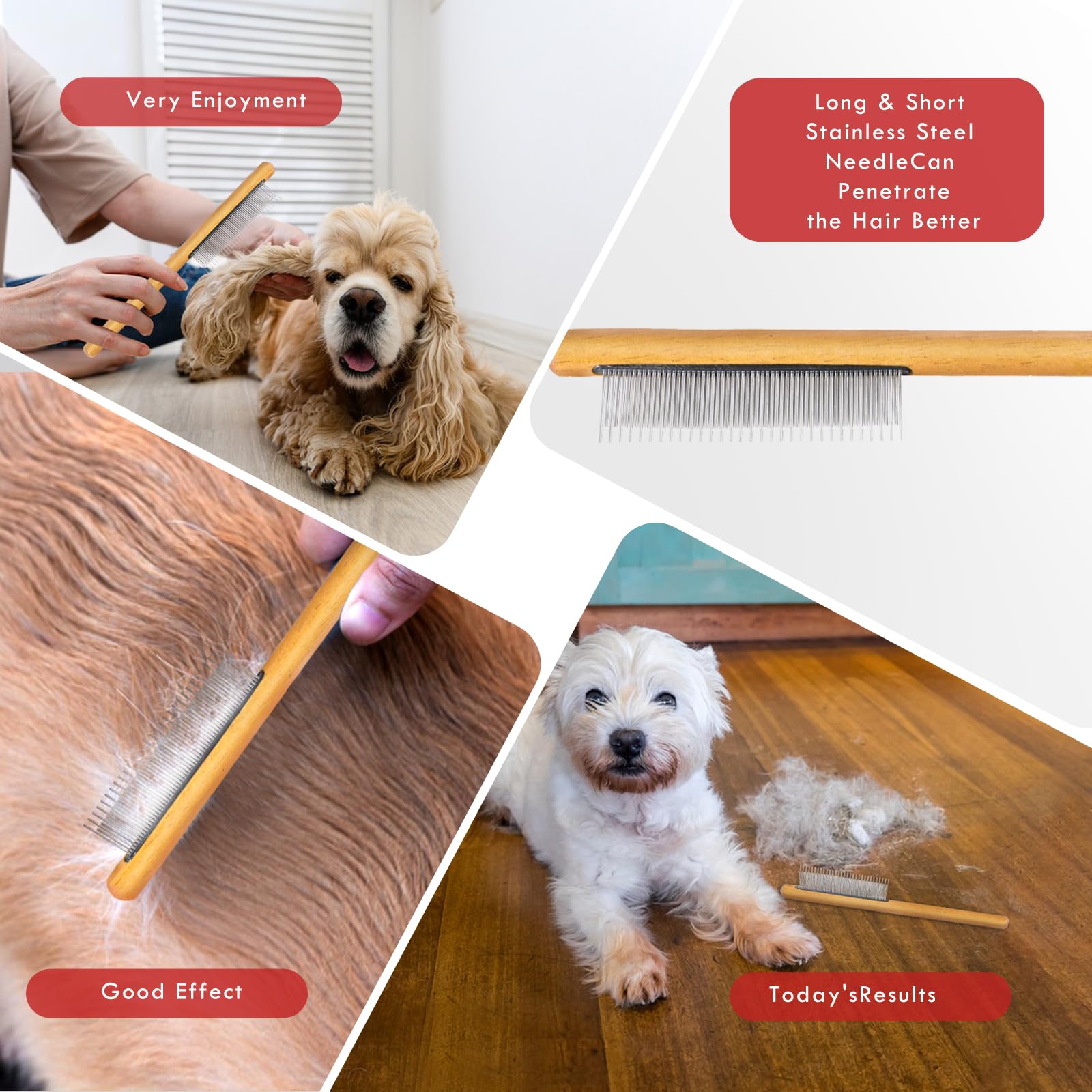 Cozygift dog and cat grooming kit in use for mats.