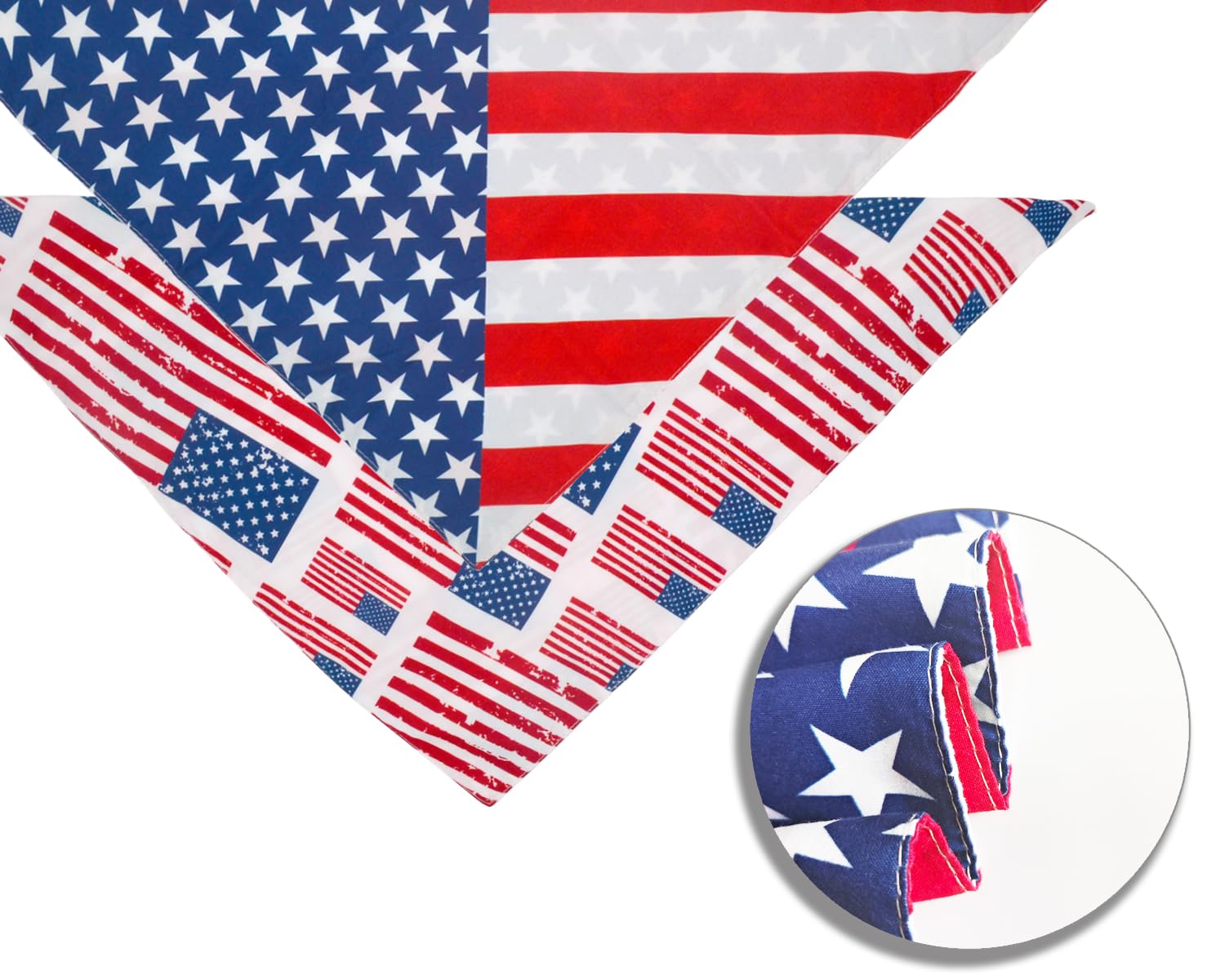 CozyHaus 2pc patriotic bandana pack offers quick outfit changes
