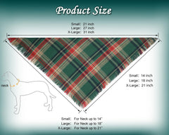 CozyHaus Christmas dog bandana green plaid tassels for holiday charm.