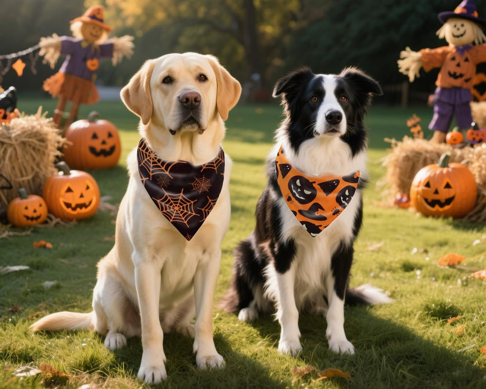CozyHaus Halloween pet bandana suitable for medium to large dogs