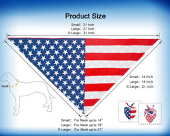CozyHaus patriotic dog bandana folded triangle demonstrates dual-layer versatility