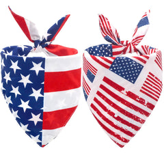 CozyHaus patriotic dog bandana front view showcases festive style