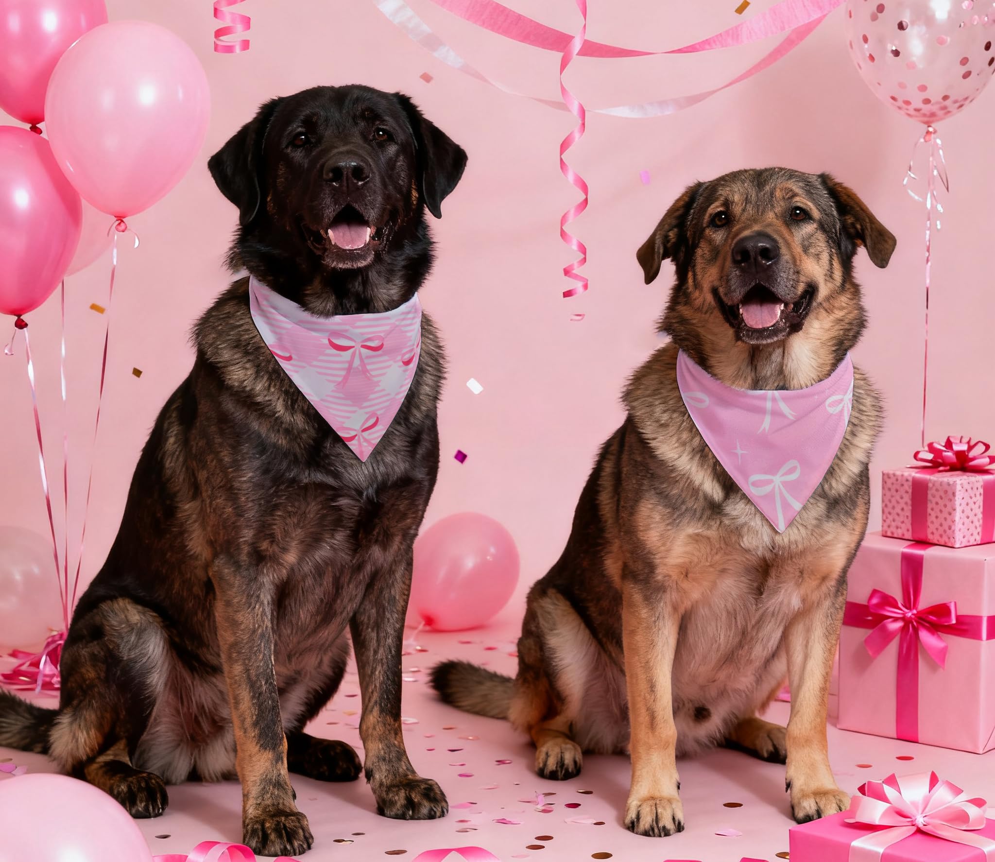 CozyHaus pink bandana setup ideal for photoshoots and festive occasions.