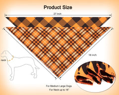 CozyHaus Thanksgiving dog bandana pumpkin pattern — festive photo-ready look