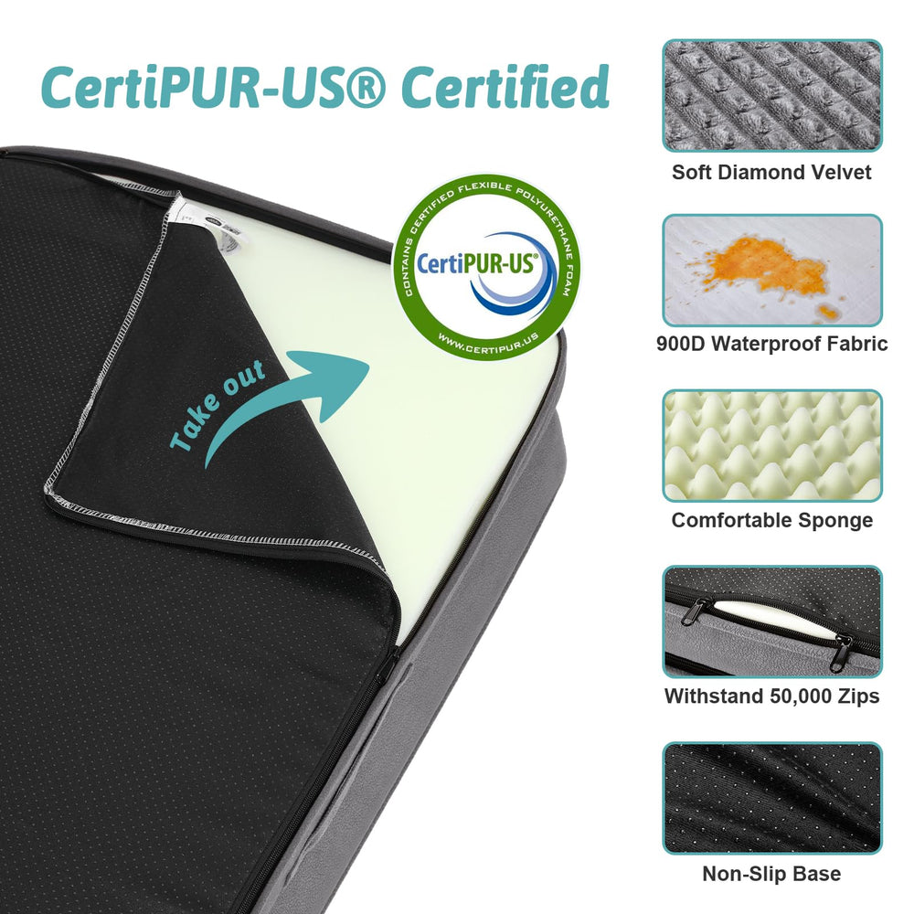 COZY KISS dog bed anti-slip bottom keeps bed in place during play.