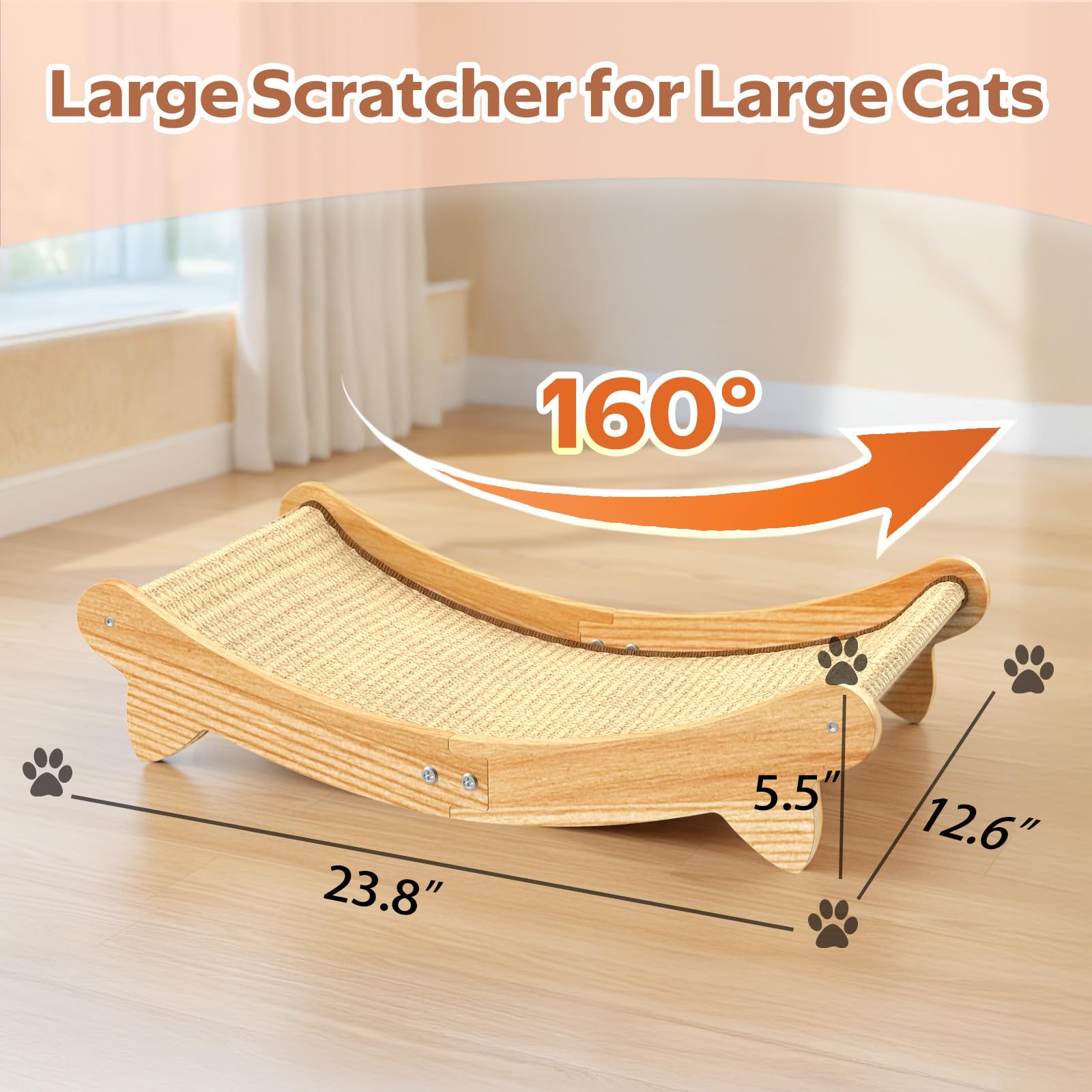 CozyLazy cat scratcher bed stable base keeps pets safe during play and naps.