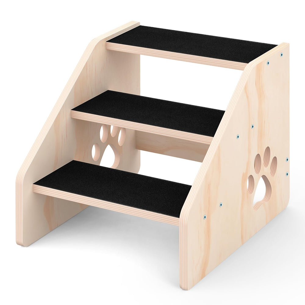 CozyLazy Dog Stairs with A-structure stability support up to 70 pounds for steady climbs.