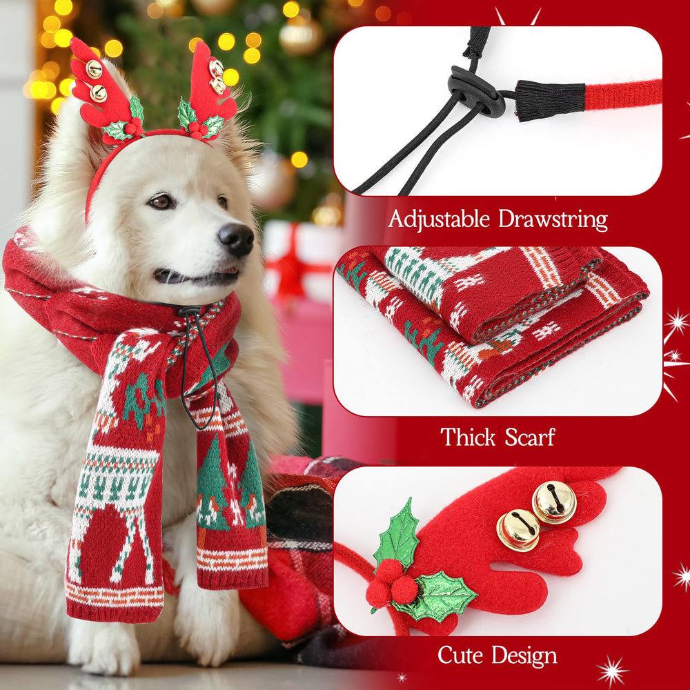 Cozypower dog scarf Christmas pattern for cute matching looks