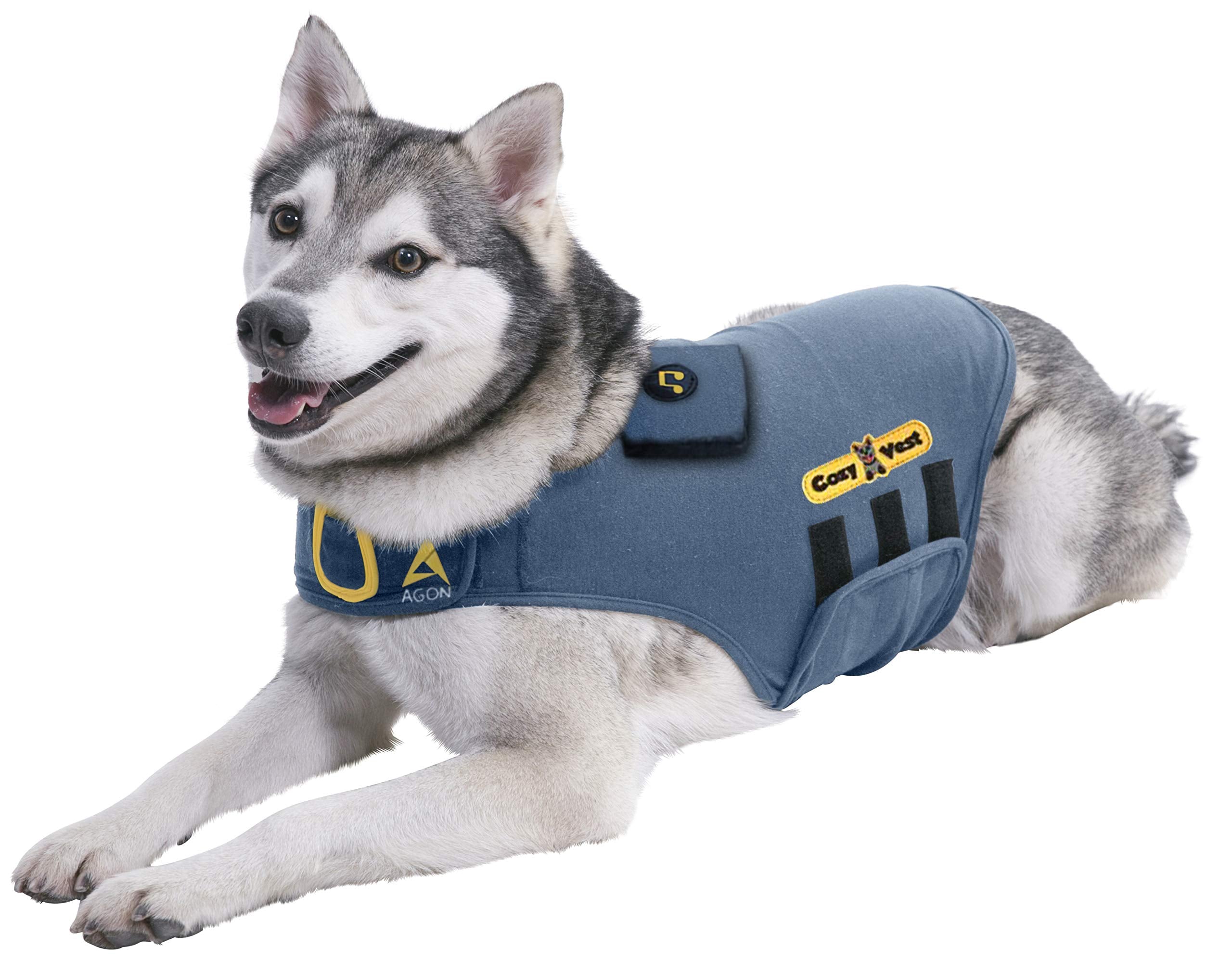 CozyVest 3-in-1 music and aromatherapy shirt close-up speaker delivers soothing canine soundscapes