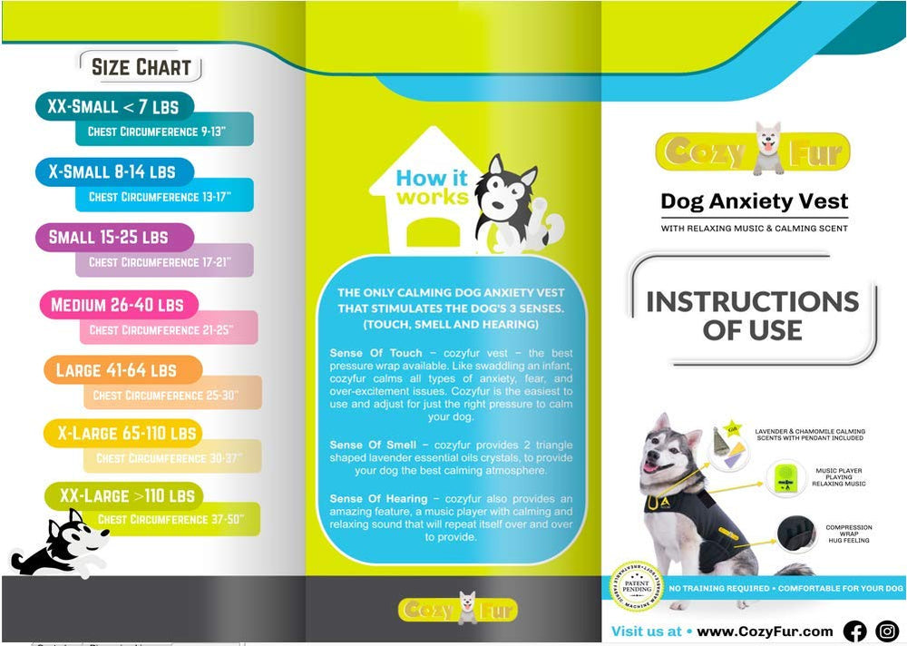 CozyVest gray coat style for multiple breeds and weights across sizes