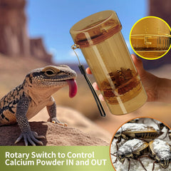 COZYWELL Cricket Calcium Mixer transparent container lets you monitor dusting progress