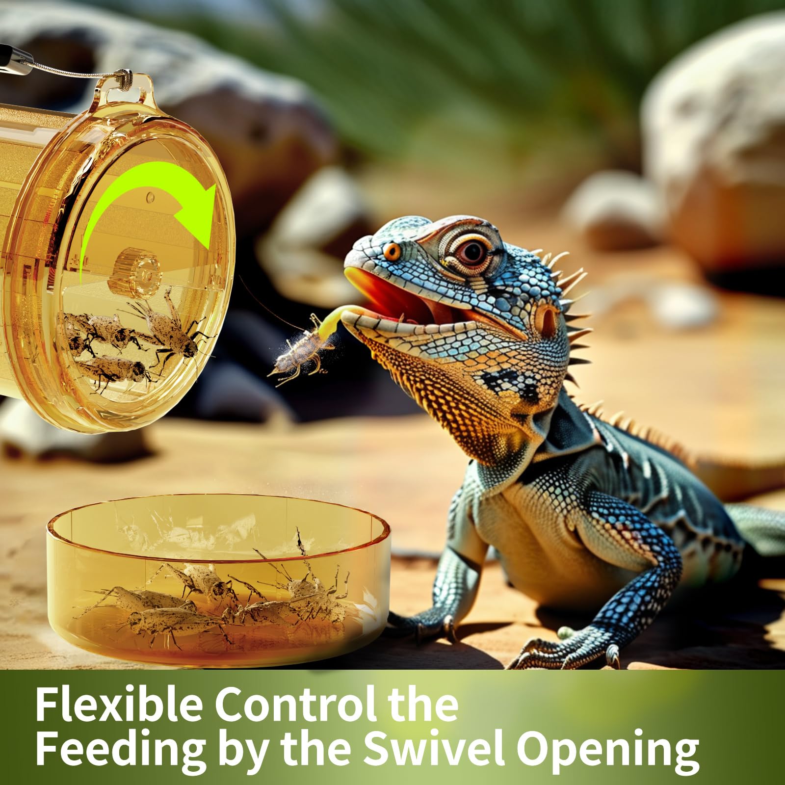 COZYWELL Cricket Calcium Mixer with twist-lock lid keeps supplements secure and fresh