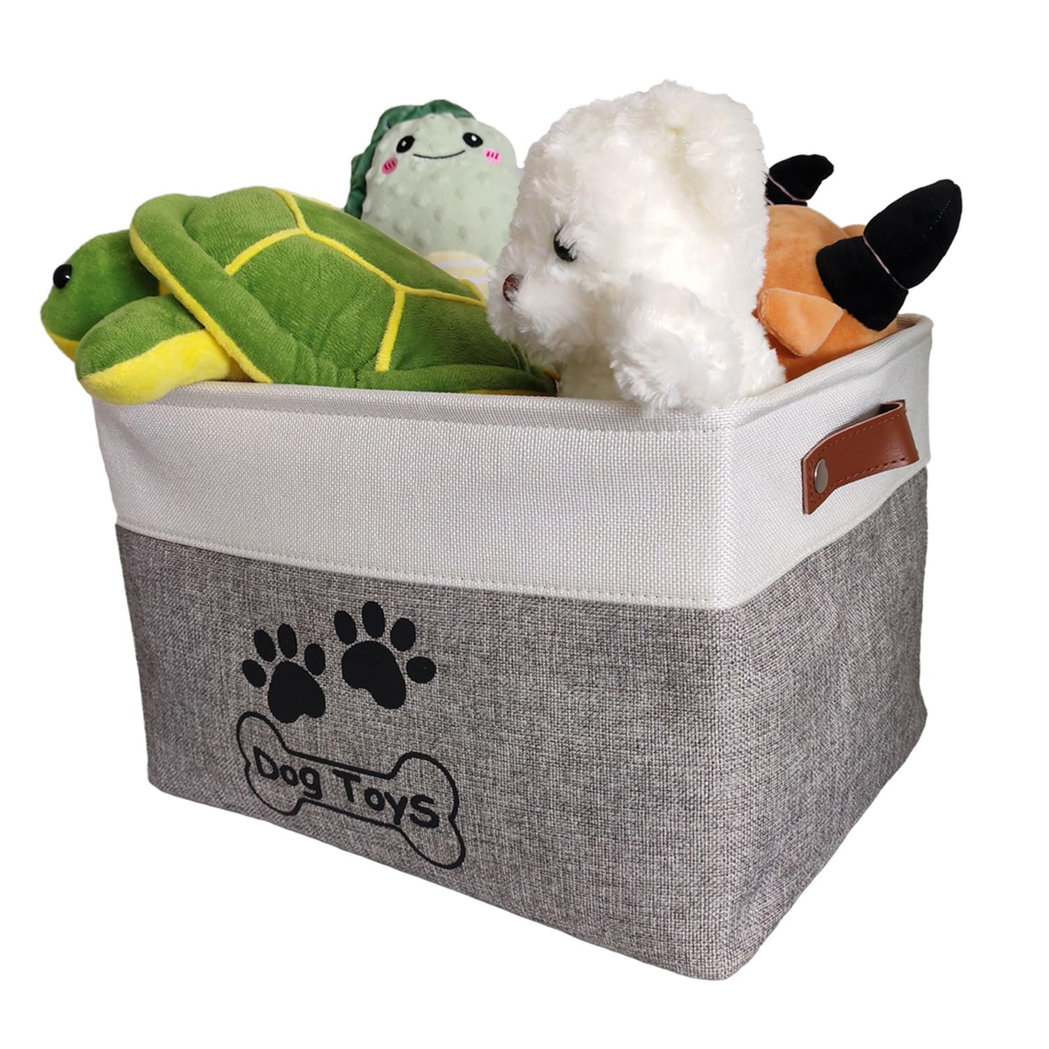 CPAKOWLGOO dog toy bin opened wide ready to hold multiple toys