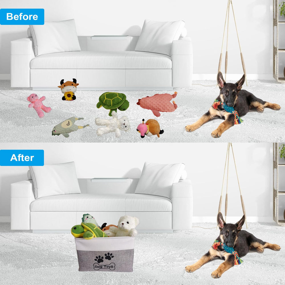 CPAKOWLGOO dog toy bin rectangle design complements home decor