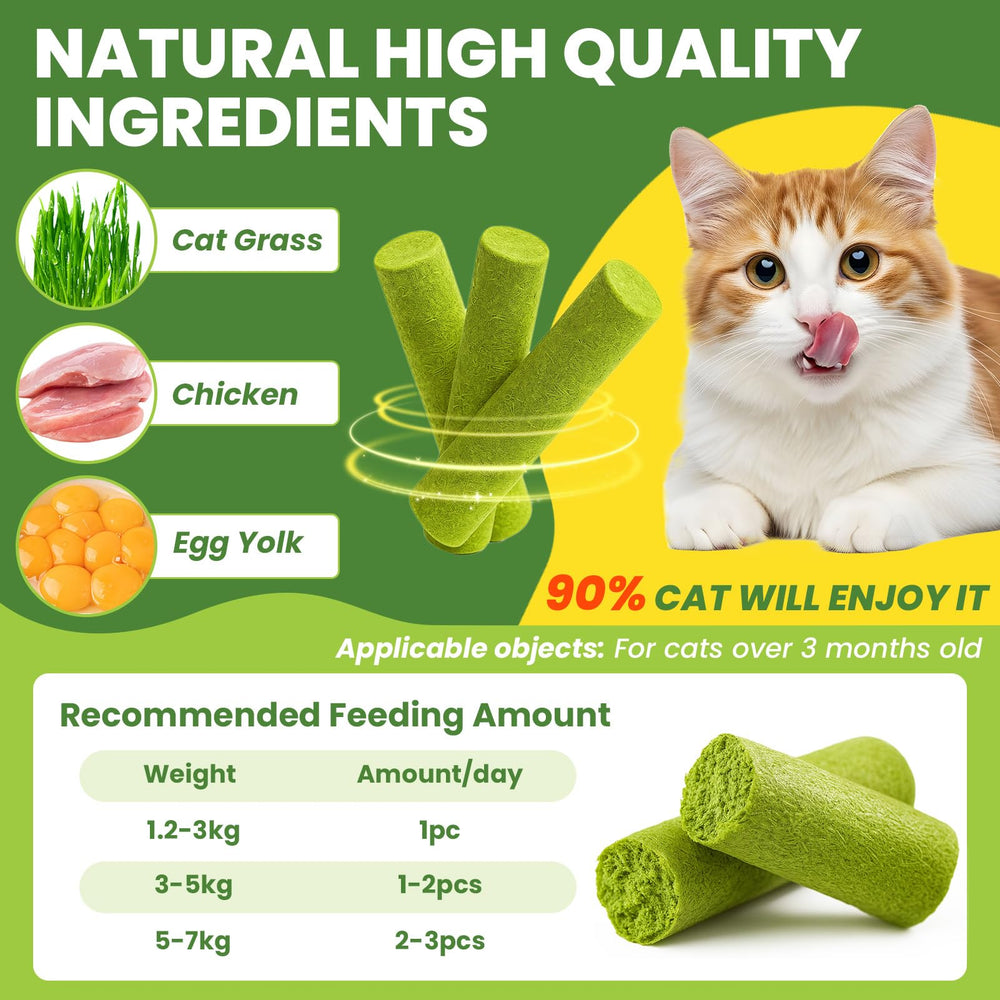 CPFK Cat Grass Sticks close-up texture shows fibrous surface for dental cleaning benefits.