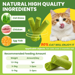 CPFK Cat Grass Sticks close-up texture shows fibrous surface for dental cleaning benefits.