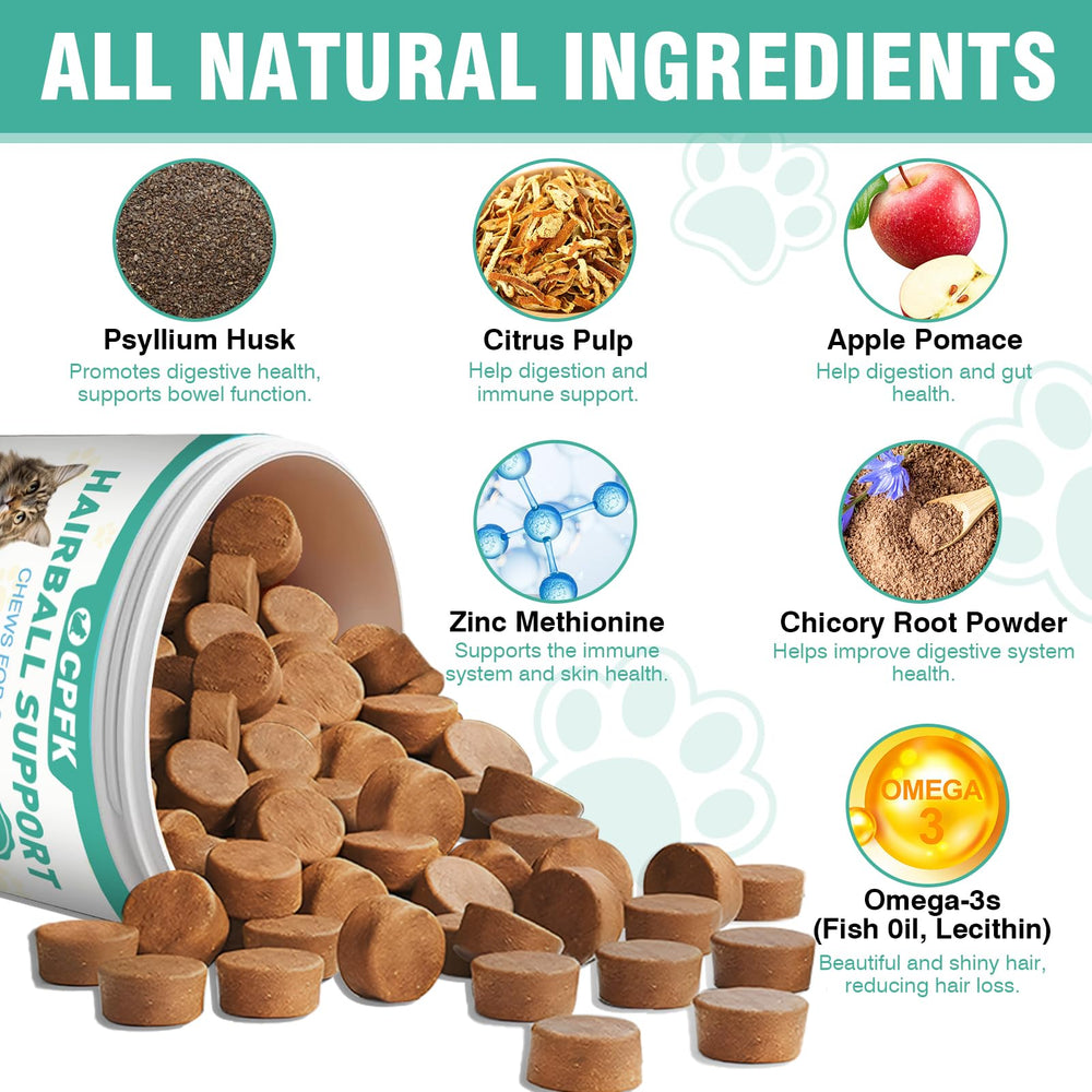 CPFK cat hairball remedy treats chicken flavor close-up, tasty and easy to eat
