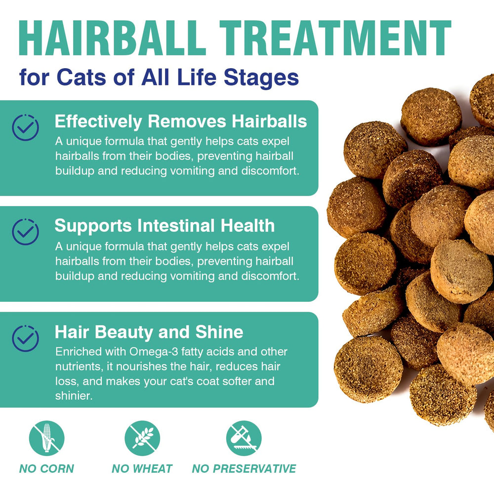 CPFK cat hairball remedy treats jar with soft chews for daily feeding